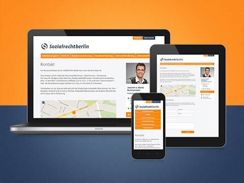 Webdesign & Grafikdesign für die Website - Landingpage SOZIALRECHT BERLIN