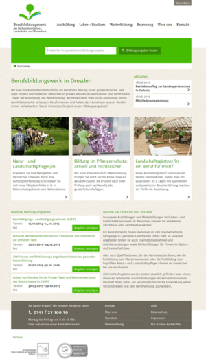 Webdesign für Typo 3 Website BBW GalaBau Dresden von Dirk Rietschel .visuelle kommunikation aus Radebeul