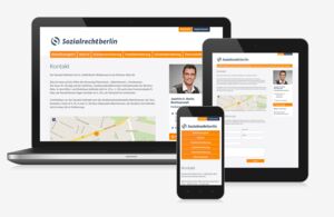 Webdesign & Grafikdesign für die Landing­page Sozial­recht Berlin von Dirk Rietschel .visuelle kommunikation