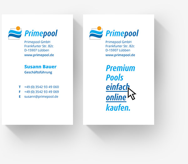 Corporate Design und Grafikdesign für Primepool Onlineshop von Designer Dirk Rietschel