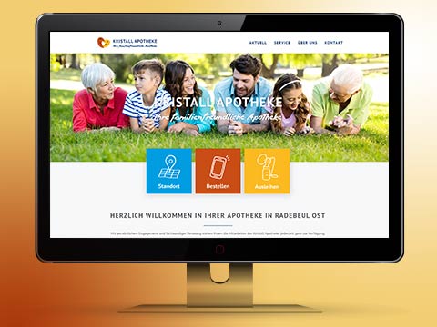 Webdesign – Contao Website – Kristall Apotheke Radebeul